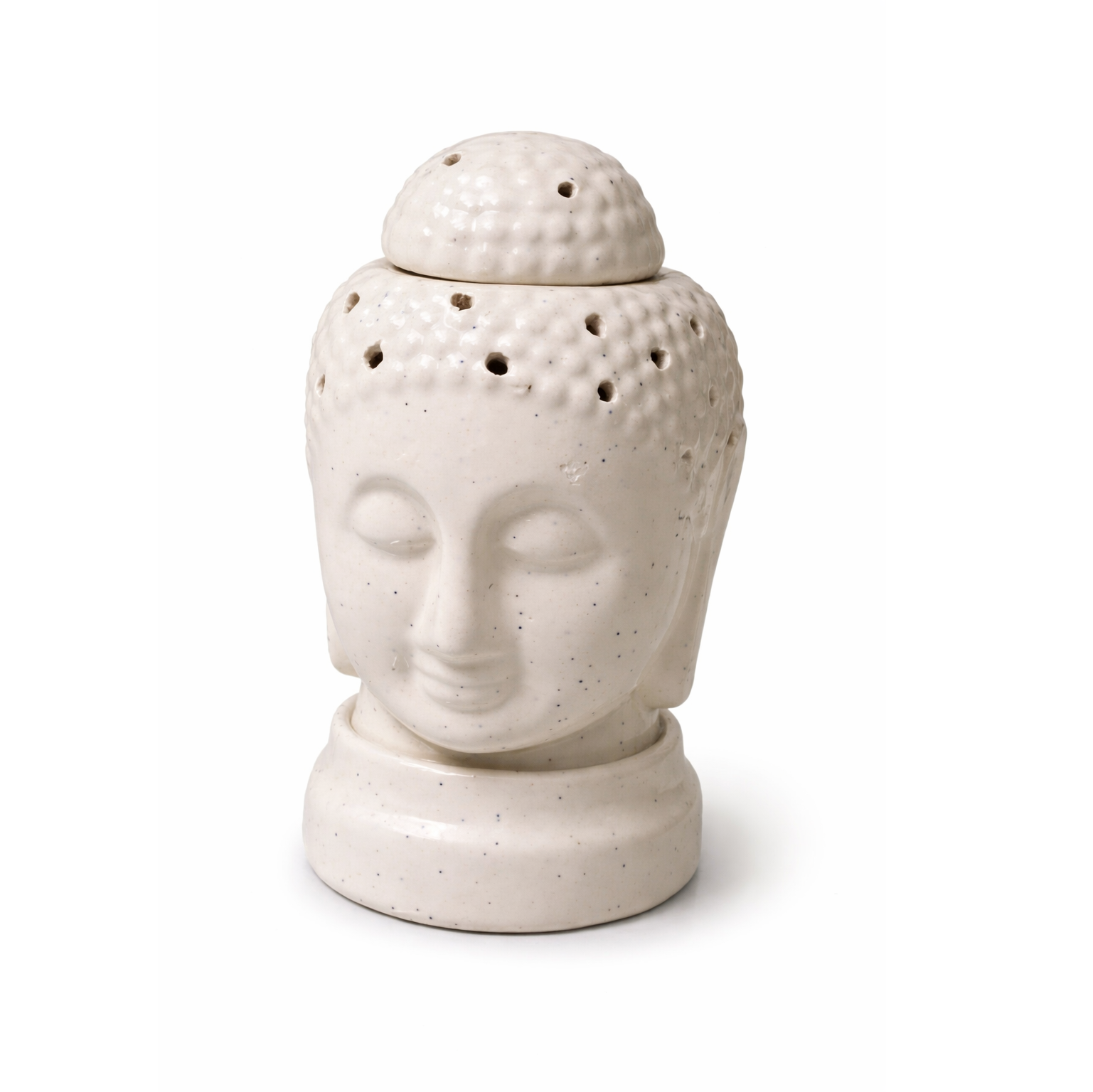 Buddha Shape Off-White Ceramic Electric Aroma Diffuser for Home, Meditation & Relaxation - Image 3