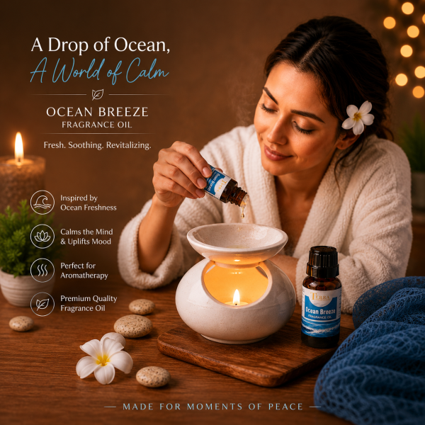 decorative ceramic aroma diffuser set with ocean breeze fragrance oil home fragrance oil burner gift set